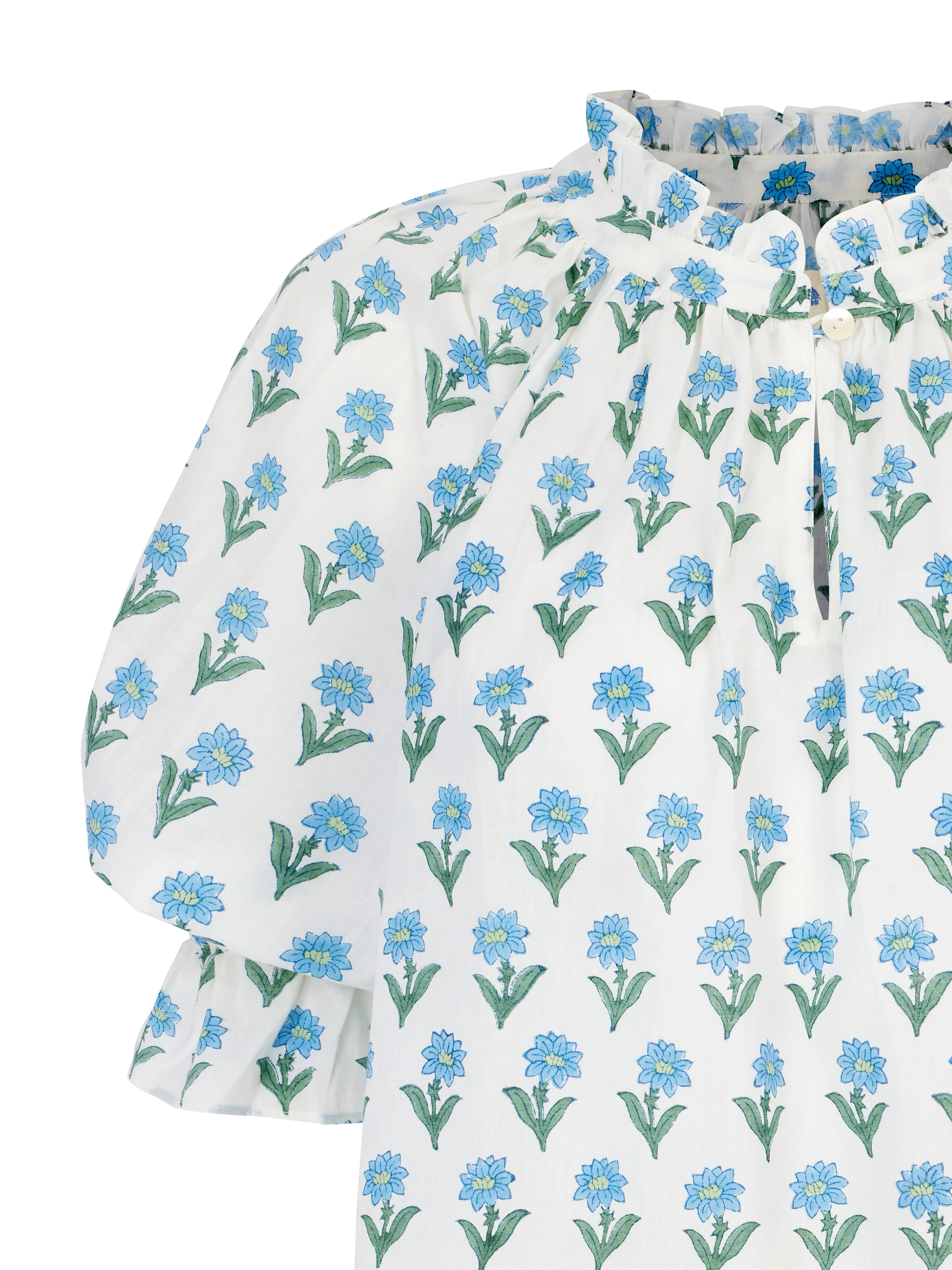 Rennes Top in Sky Kashmir Flower - Image 5