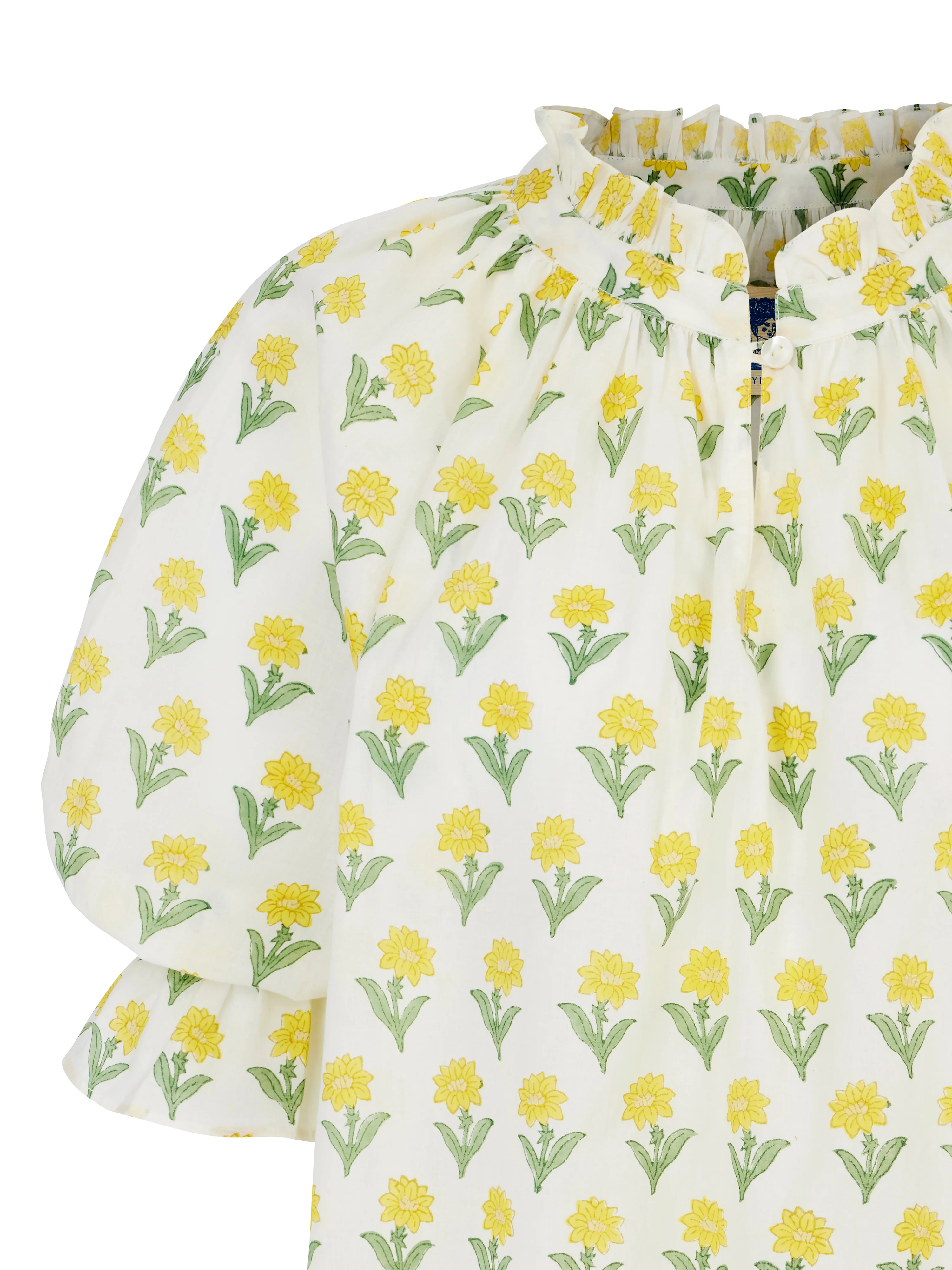 Rennes Top in Yellow Kashmir Flower - Image 5
