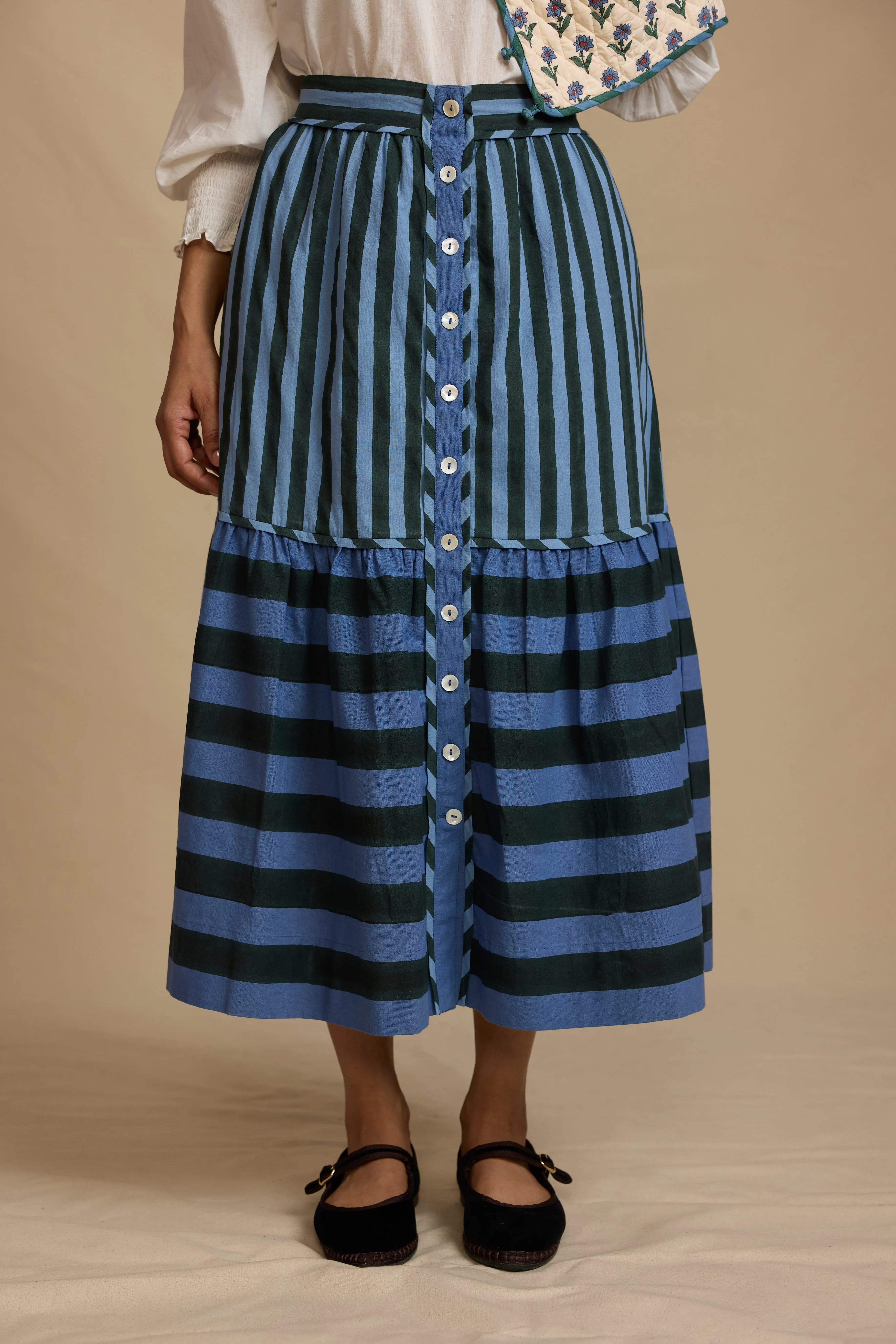 Ripley Skirt in Dusk Stripe - Image 3
