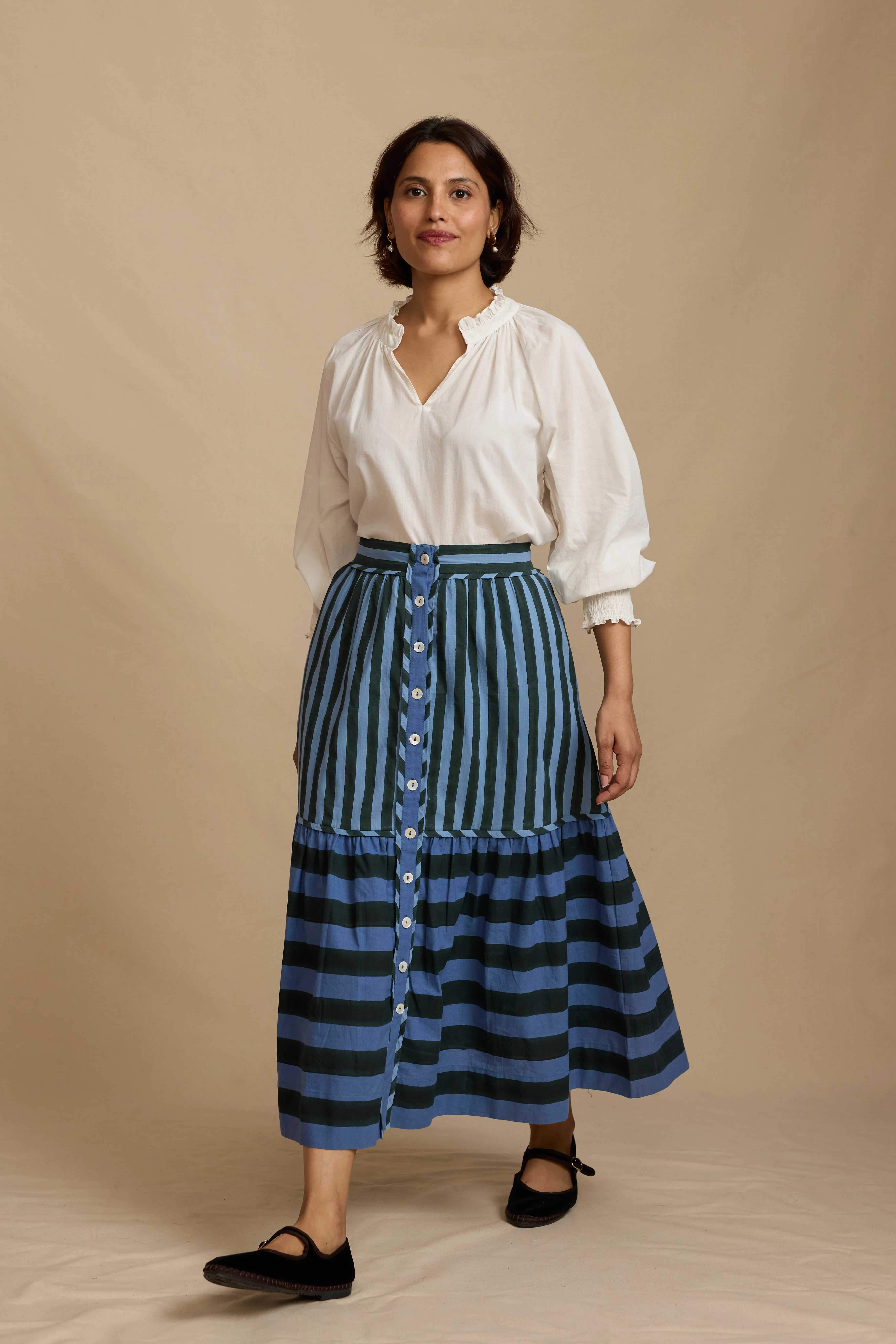 Ripley Skirt in Dusk Stripe - Image 5