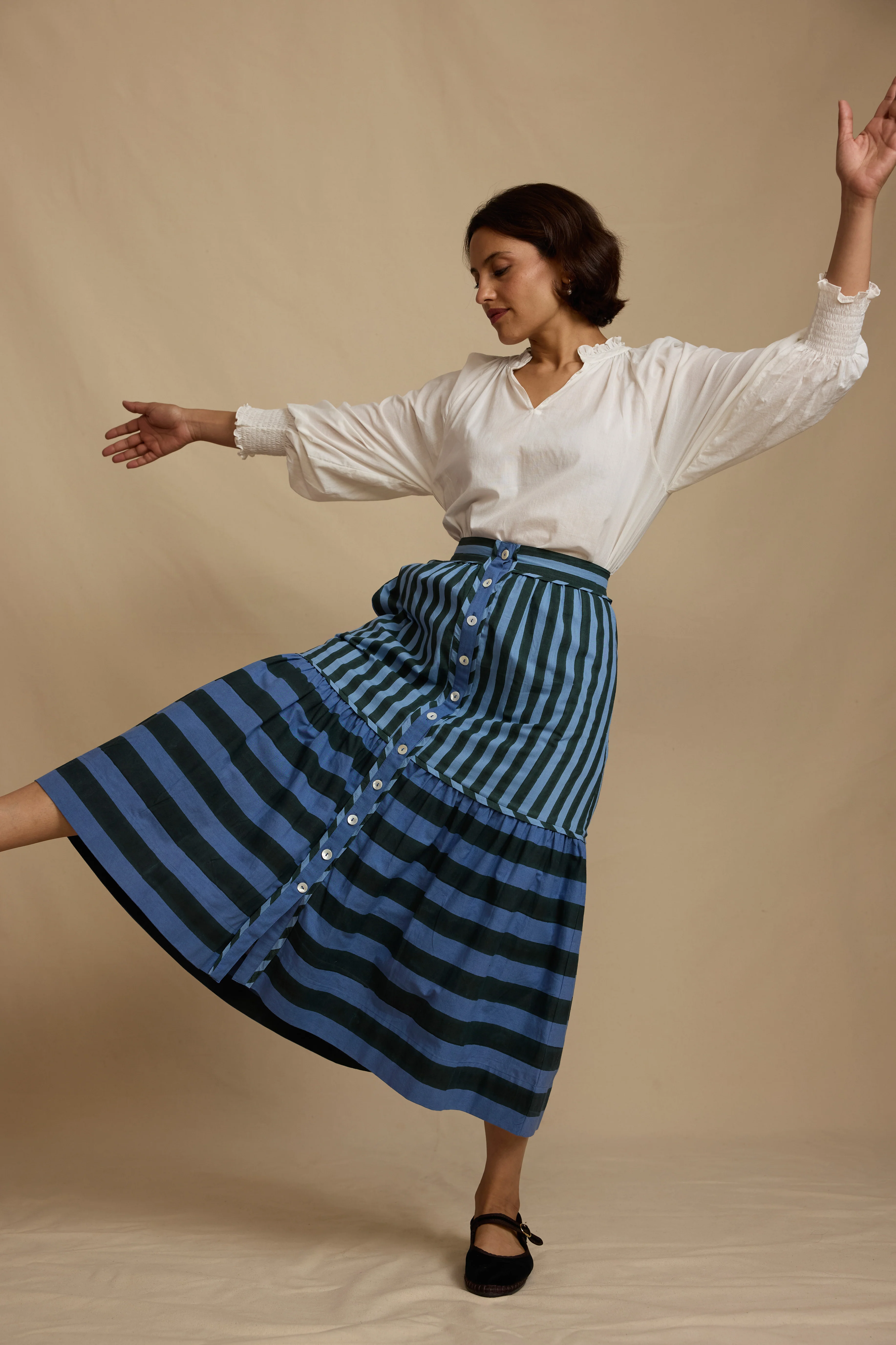 Ripley Skirt in Dusk Stripe - Image 6