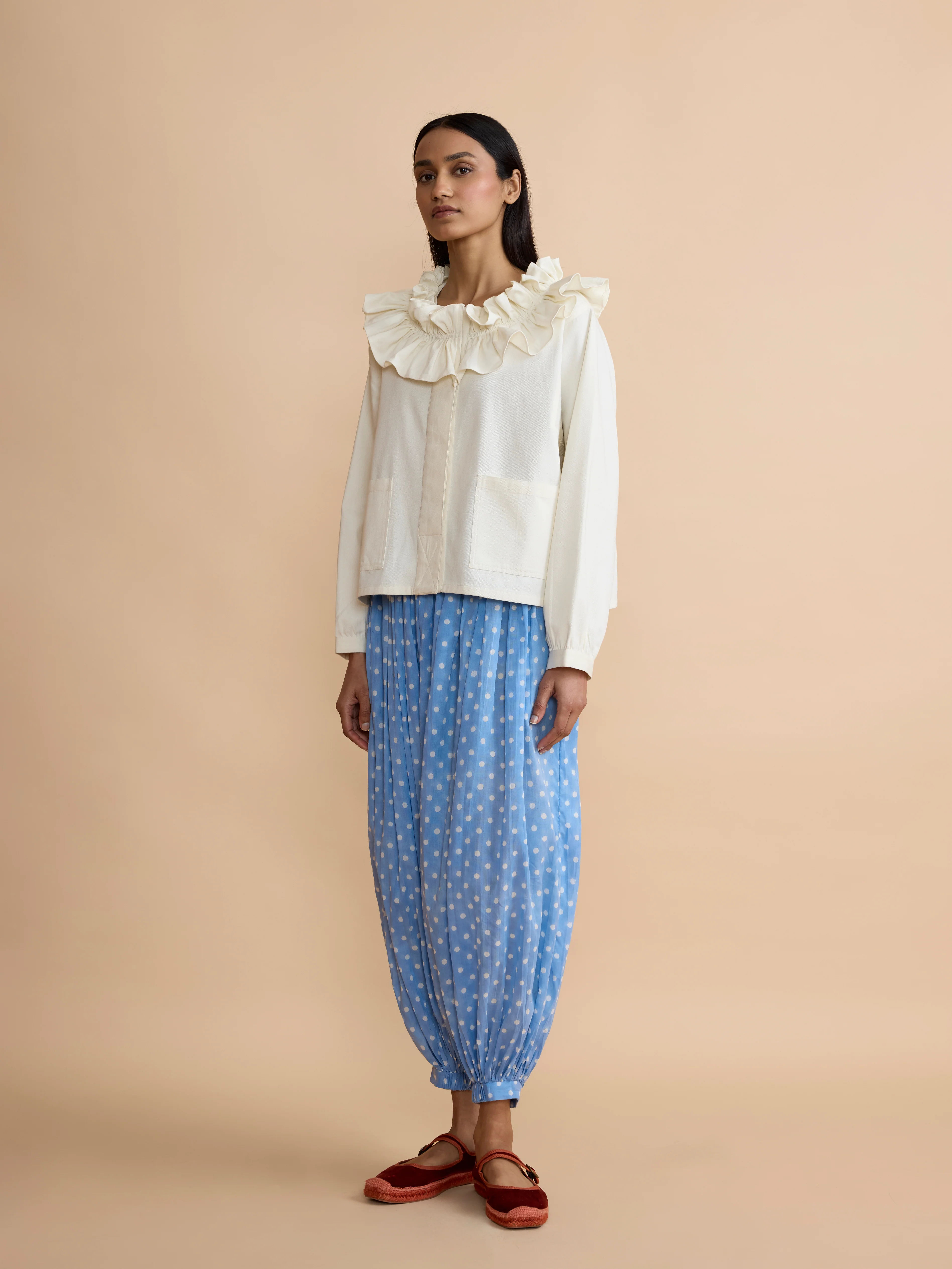 Spry Jacket in Off-White Twill - Image 5