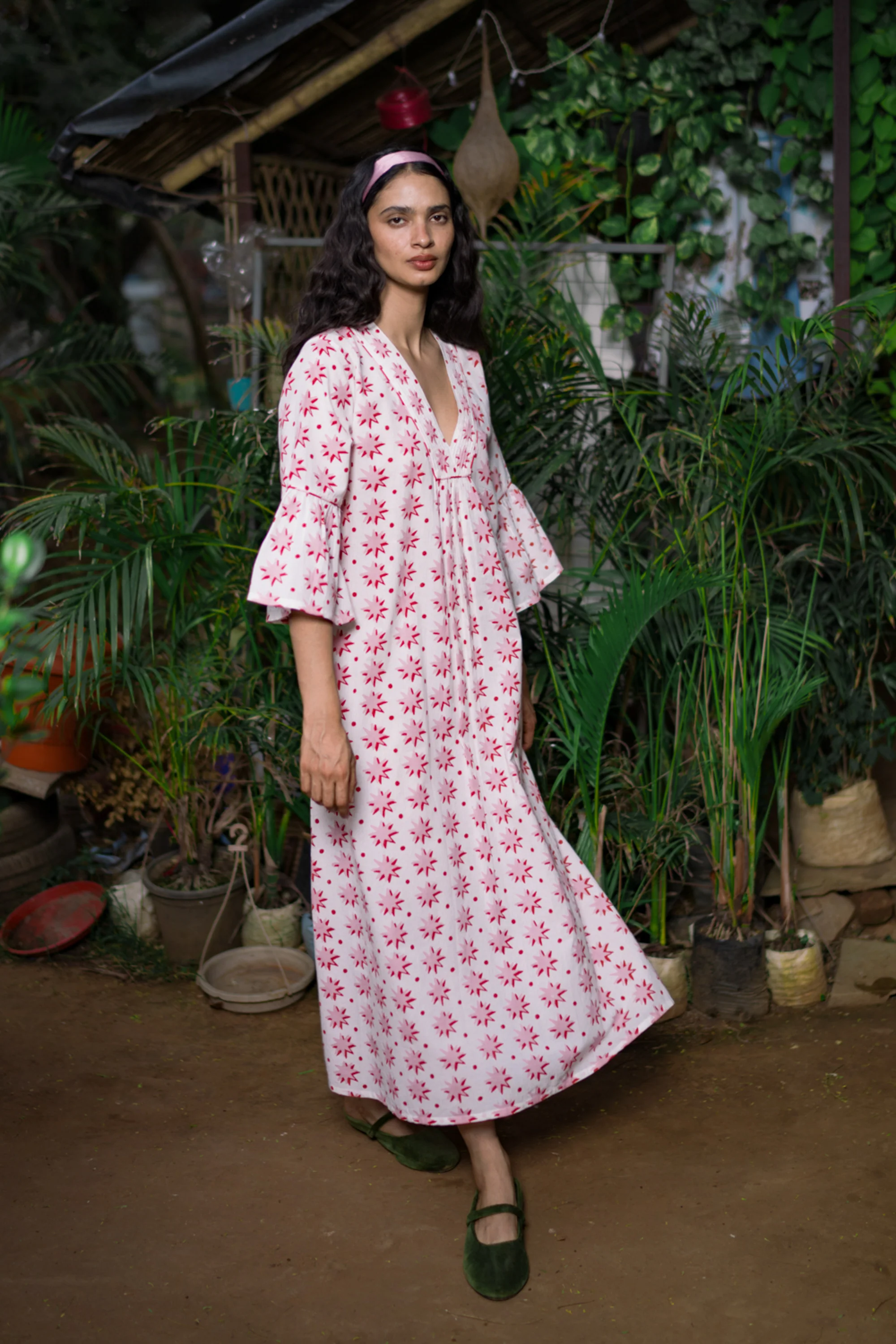 Tinos Kaftan in Pink Star - Image 3