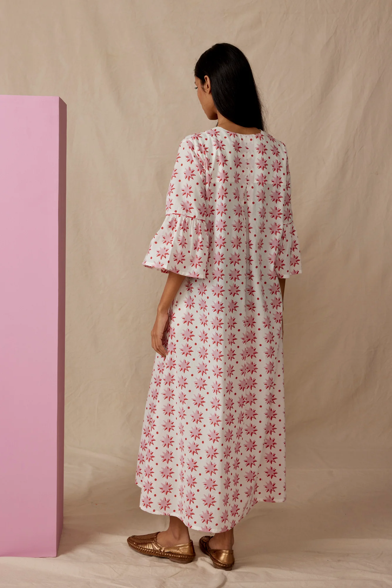 Tinos Kaftan in Pink Star - Image 5